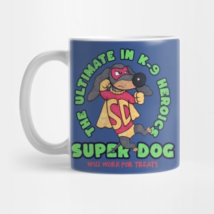 Funny Cute Super Hero Doxie Dachshund Dog Mug